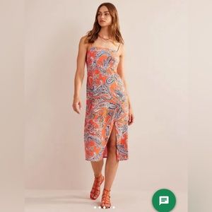 NWT Boden Orange Paisley Dress